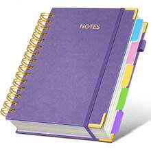 1pc A5 Double-Line Loose-Leaf Notebook, 300 Pages, 5 Divider Tabs & Writable Labels, PU Leather Hard Cover, 100gsm Bleed-Resistant Paper, With Pen Holder & Elastic Band, Suitable For Office, School, University, Meeting Notes, Daily Journal, Travel, Goal Tracking - Multicolor - View 13