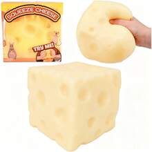 1pc Squeezable Cheese Blocks - Malleable Slow Rebound Handmade Squishy Balls, Stress Relief Toys | Adult Finger Sensory Toys-Squishy-Squishys-Squishies-Squishy Toys-Crunchy Squishy - Multicolor - View 2