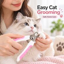 1pc Pet Nail Clipper, Suitable For Dogs And Cats, Stainless Steel Dog Nail Clipper, Cat Nail Clipper, Pet Grooming Nail Clipper And Trimmer, Comfortable Non-Slip Handle, Sharp Curved Blade, Suitable For Small, Medium, Large Pets, Home Grooming And Claw Care Tool - A - View 5