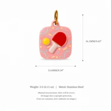 1pc Sweet & Cute Enamel Metal Charm Assortment, Multi-Pattern Mini Pendant Charms With Adorable Pet Animals And Fun Daily Elements, Lead-Free & Nickel-Free, DIY Jewelry Making Supplies, Perfect For Bracelets, Necklaces, Earrings, Keychains And Handmade Gifts - Multicolor - View 14