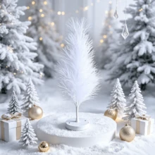 Lavender Mist Artificial Desktop Christmas Tree, 45/50cm Small Purple Parmesan Style Artificial Tree With Circular Base, Mini Decorative Tree Suitable For Desktop, Festival, Home, Party Display - Multicolor - View 5