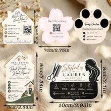 Custom Shaped Business Cards, Unique Business Cards, Custom Shaped Business Cards, Personalized Business Cards With QR Code, Event Cards Suitable For Employees, Business, Work, Office, Back To School, Office And Learning Supplies, Christmas Decorations, Personalized Gifts - Business Card - View 6