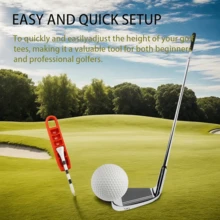 2pcs Golf Tee Storage Bag + Adjustable Golf Tee Depth Setter And Puller - Featuring Precise Height Adjustment And Lift - Perfect For Consistent Tee Placement, Ideal Father's Day Gift, Golf Tee Setup Tool, Durable Material, Golf Training Accessory - Multicolor - View 8
