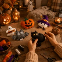 Stitch Your Halloween! 6-Piece Kids Sewing Kit With Needles – Suitable For Ages 3-14, Super Cute Design, Beginner's Dream Set - Halloween Sewing 6-piece Set - View 2
