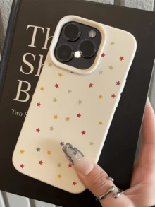 1件白色彩色小星星個性化TPU防震全包手機殼，適用於Apple 18 17 16 15 14 13 12 11 Pro Max Air及系列 - 彩色 - 查看 3