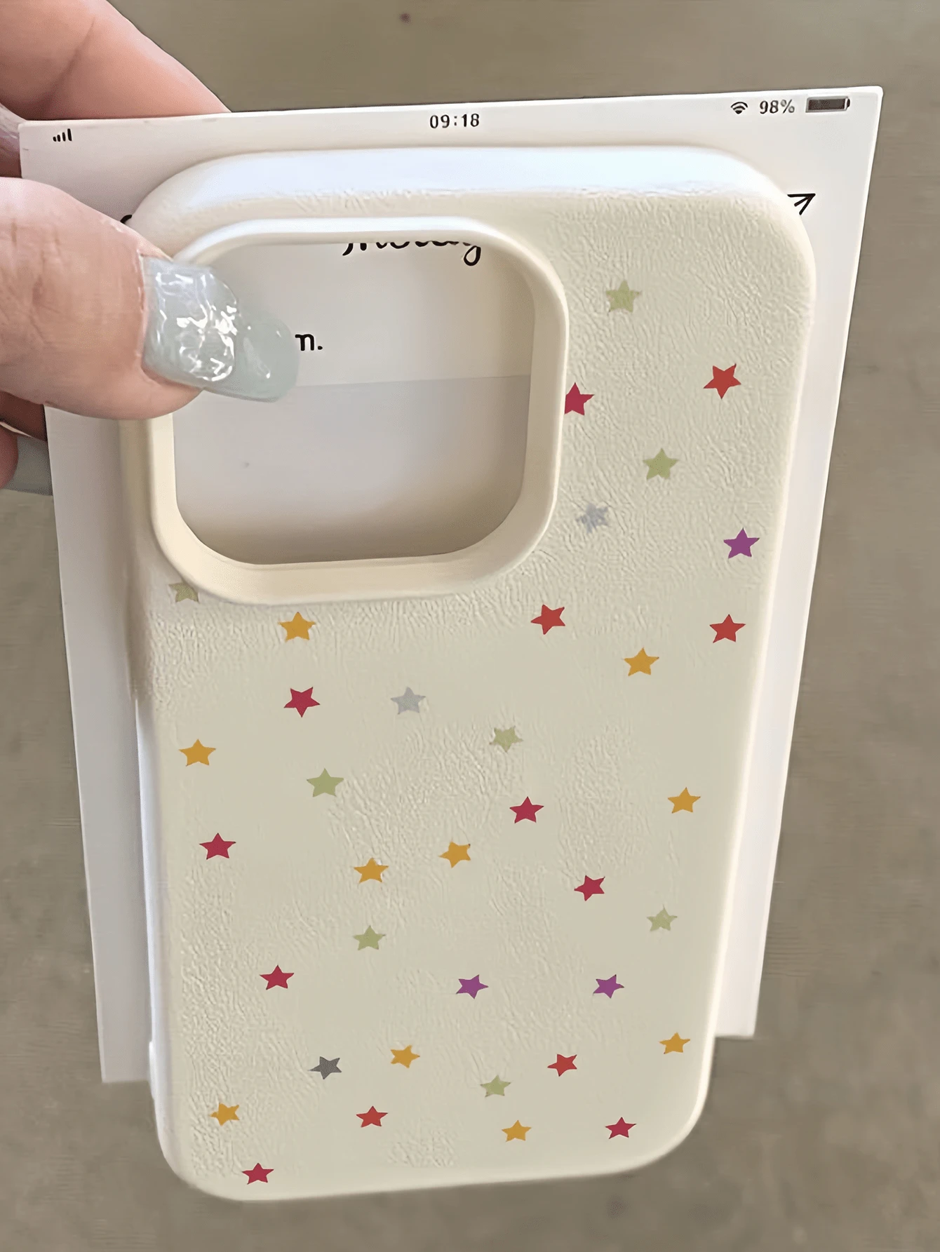 1件白色彩色小星星個性化TPU防震全包手機殼，適用於Apple 18 17 16 15 14 13 12 11 Pro Max Air及系列 - 彩色 - 查看 1