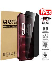 1 قطعة واقي شاشة زجاجي مقسى مضاد للتلصص كامل الشاشة، متوافق مع iPhone 18ProMax/18Pro، 17/16/15 Pro Max/14 Plus، متوافق أيضًا مع 16/15/14/13/11 Pro/X/XS Max/12 Mini/XR. واقي شاشة زجاجي مضاد للتلصص، هدية مثالية لأعياد الميلاد والعائلة والأصدقاء، إكسسوار هاتف أساسي، خيار مثالي للحماية اليومية، مناسب للمكتب والمنزل وسيناريوهات أخرى. يتميز بوظائف مقاومة للماء ومقاومة للصدمات ومقاومة للسقوط ومقاومة للخدش، إنه رفيق الحماية المهتم بشاشة هاتفك. - الأسود - مشاهدة 47