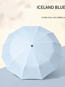 Multi-Rib Folding Umbrella, Small Size, Portable Windproof Travel Folding Umbrella, Portable Rain Umbrella, Lightweight Handheld Umbrella, Practical Commuting Accessory, Suitable For Outdoor Activities, Daily Outings And Short Trips - Multicolor - View 9