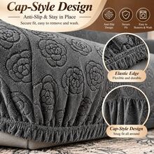 Chenille Sofa Cover, Soft Elastic Floral Sofa Slipcover, Non-Slip Furniture Protector, Washable Living Room Sofa Cover, Pet Friendly, Dust-Proof Durable, All-Season Home Decor - Multicolor - View 4