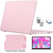 Ốp bảo vệ vỏ cứng nhám cho MacBook Neo 13 inch A3404 đời 2026, chống trầy xước, kèm nhiều phụ kiện tùy chọn gồm miếng che bàn phím chuẩn EU và US, miếng dán màn hình HD, adapter USB, giá đỡ mini và túi chống sốc laptop - Xem 16