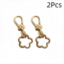 1Pc/2/3Pcs Flower Shaped Snap Hook And Rotating Ring, DIY Keychain, Convenient Lanyard Connector, Detachable Handbag Clasp, Outdoor Camping Accessory, Suitable For DIY Necklace, Jewelry Keychain, Bag Clip And Leash Buckle - Multicolor - View 22