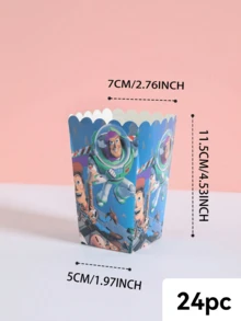 6/12/24pcs Anime Cartoon Theme Party Candy Boxes, Theme Party Gift Boxes, Candy & Cookie Boxes, Party Gift Bags, Party Gift Boxes, Suitable For Birthday Party, Candy And Popcorn Box Decoration, Back To School Season Party, Holiday Essential Party Supplies - Multicolor - View 6