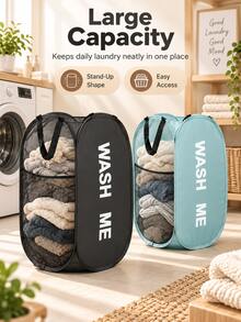 Extra Large Bohemian Style Fabric Laundry Basket With Handles - Foldable Extra Large Laundry Basket, Suitable For Bedroom, Bathroom Or Dorm - Durable, Classic Grid Design, Versatile Storage Option For Laundry And Bedding - Multicolor - View 9