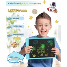 10-Inch Doodle Board Toy With Rope, Gift For 3-8 Year Old Girls And Boys, Colorful LCD Writing Tablet, Suitable For Easter Basket Filler, Educational Travel Toy - Baby Blue - View 3