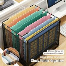 US Standard A4 Hanging File Folder Divider, Multi-Function Hanging File Folder, Office Storage File Organizer, Document Classification Folder, Hanging File Divider, Suitable For School Exam Paper Organization And Office Document Separation - Sets - View 3
