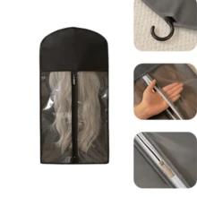 60 Cm Long Wig Storage Bag With A Hook, Suitable For Hair Bundles, Hair Extensions, Ponytail Wigs, And Hair Transplant Extensions, Made Of Non-Woven Fabric With A Handle. - View 8