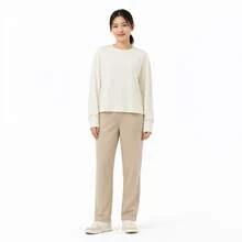 李寧女款運動長袖T恤 ATLV440 - 米色 - 查看 5