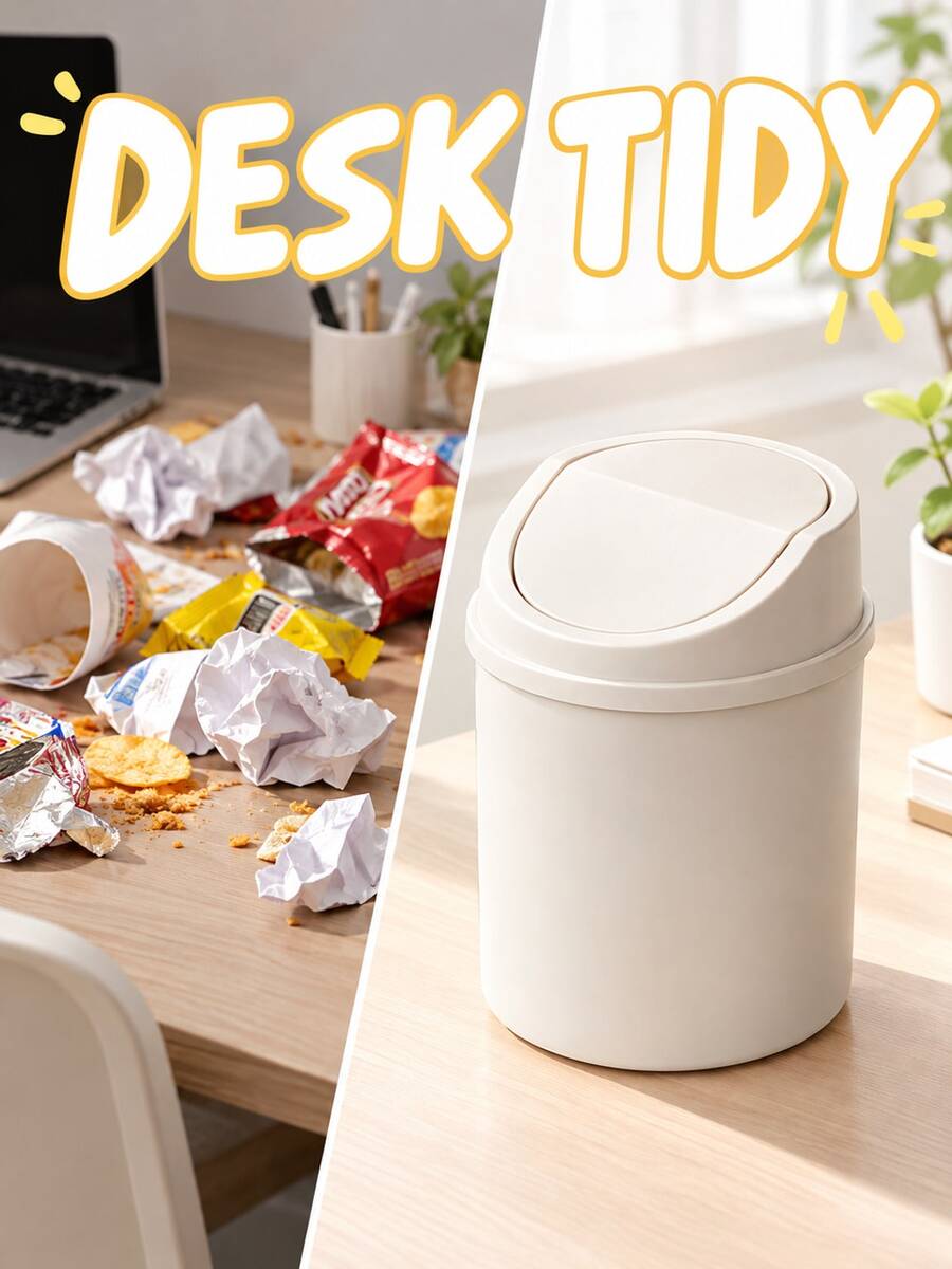 Mini Trash Can With Twist Lid Design To Prevent Odor Leakage Small Desktop Garbage Can For Women And Men Minimalist Style Dressing Table Trash Can Storing Fruit Peels And Paper Scraps Keep Desk Tidy Coffee Office Bathroom Home Decor Travel Essentials