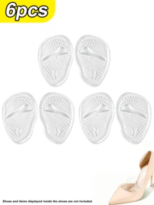 2/4PCS High Heel Silicone Front Foot Pads, New Invisible Breathable Sweat-Absorbing Non-Tiring Shoe Inserts, Self-Adhesive Thickened Half-Size Pads - Clear - View 7