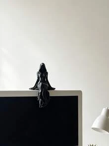 3D Printed Original Hooded Female Reaper Desktop Statue, Flowing Robe High Detail Gothic Dark Sculpture, Fantasy Collectible Display Piece For Study/Gaming Cabinet, Creative Gift For Boys/Model Enthusiasts - Grim Reaper Desktop Statue - View 4