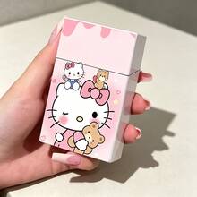 Sanrio Cute Character Pattern Cigarette Case, Lightweight Flip-Top Cigarette Box, Portable Tobacco Storage Box For Daily Use - Multicolor - View 3