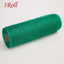 1/2 Roll Decorative Mesh Ribbon - 10 Inch X 30 Feet Per Roll, Metallic Foil Mesh Ribbon, Suitable For Wedding, Birthday, Halloween, Thanksgiving, Christmas, New Year DIY Gift Decoration And Home Decor - Multicolor - View 83