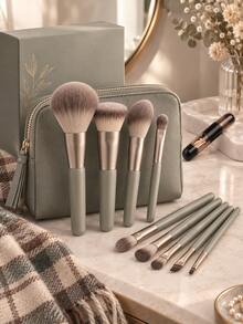 Set 6 Kuas Makeup Mini, Kuas Makeup Portabel untuk Perjalanan dengan Kotak Penyimpanan, Set Kuas Foundation, Eyeshadow, Concealer, dan Eyeliner, Alat Makeup Wajah Lengkap yang Ringkas, Perlengkapan Tas & Perjalanan, Wajib Dimiliki untuk Anak Perempuan, Hadiah Natal untuknya - A - View 11
