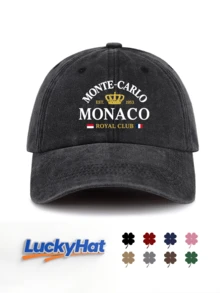 經典復古 Y2K 水洗「MONTE-CARLO」原創棒球帽卡車帽，男女通用帽子，適合四季春夏秋冬，情人節、單身派對、父親節、母親節、教師節、開學季、萬聖節、新娘、學生、老師的完美禮物 - 均碼 - 查看 9