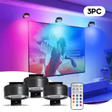 1/3pcs RGB Wireless Magnetic Drawing Lamp, 13 Color Modes And 2 RGB Dynamic Modes, Remote Control Dimming Atmosphere Lamp, Magnetic Battery Wall Lamp, With Timer Function, Bedroom Gallery Decorative Wall Lamp (Batteries Not Included) - Multicolor - View 12