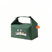 1pc Cartoon Cat Print Insulated Lunch Bag, Tote Bag, Foldable Student Office Worker Commute Outdoor Picnic Lunch Box Bag, Cartoon Cat Meal Bag - Cat Print Lunch Bag - View 9