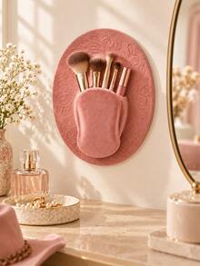 1pc Makeup Brush Wall Organizer, Western Cowgirl Cosmetic Storage Holder, Hanging Beauty Tool Organizer For Vanity Bedroom Decor - Hat Storage - View 3
