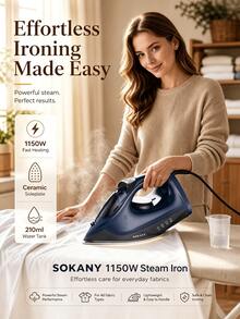 Bàn là hơi nước cầm tay mini SOKANY SK-119, bàn là điện du lịch di động, bảo vệ an toàn chống quá nhiệt, phù hợp cho gia đình, học sinh và du lịch - Phích cắm loại A của Mỹ (110-127V) - Xem 2