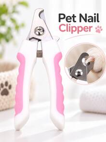 1pc Pet Nail Clipper, Suitable For Dogs And Cats, Stainless Steel Dog Nail Clipper, Cat Nail Clipper, Pet Grooming Nail Clipper And Trimmer, Comfortable Non-Slip Handle, Sharp Curved Blade, Suitable For Small, Medium, Large Pets, Home Grooming And Claw Care Tool - A - View 2
