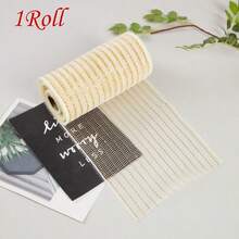 1/2 Roll Decorative Mesh Ribbon - 10 Inch X 30 Feet Per Roll, Metallic Foil Mesh Ribbon, Suitable For Wedding, Birthday, Halloween, Thanksgiving, Christmas, New Year DIY Gift Decoration And Home Decor - Multicolor - View 45