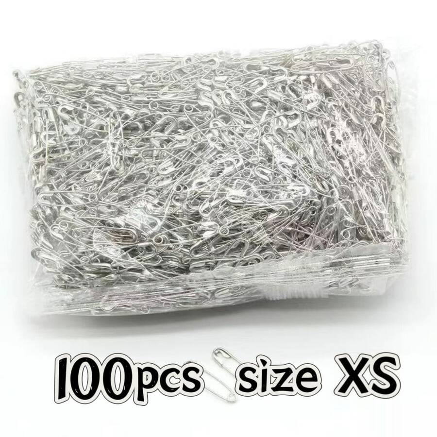 100入混款尺寸與形狀安全針,防鏽大號安全針,適用於衣物DIY手工藝 - 別針 - 查看 1