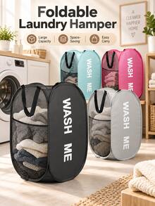 Extra Large Bohemian Style Fabric Laundry Basket With Handles - Foldable Extra Large Laundry Basket, Suitable For Bedroom, Bathroom Or Dorm - Durable, Classic Grid Design, Versatile Storage Option For Laundry And Bedding - Multicolor - View 10