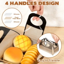 1pc 4-Handle Silicone Bread Sling, Non-Stick Reusable Sourdough Bread Baking Mat, Heat-Resistant Oven Baking Liner, Kitchen Baking Tool - View 10
