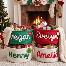 Personalized Christmas Gift Basket, Christmas Party Gift Basket, Holiday Decoration Gift, Christmas Decoration Basket, Christmas Gift - Multicolor - View 6