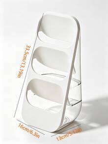 Premium Desktop Cosmetic Organizer With Slanted Pen Holder Large Capacity Dust Proof Countertop Storage Rack For Makeup Brushes Lipsticks Eyebrow Pencils Skincare Products Partitioned Slanted Design Easily Store Makeup Tools Room Decor Storage - Multicolor - View 16