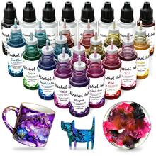 10ml 24 Colors Alcohol Ink Set, Alcohol Based Dye Pigment For Resin, Tumbler, Fluid Art, Epoxy DIY, Vibrant Color For Blending & Marbling Craft - Tie-dye Dye - View 2