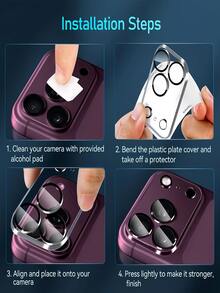 3pcs 9H Tempered Glass Camera Lens Screen Protector, Compatible With IPhone Duo 18/17/Air/17 Pro/17 Pro Max/16 Pro Max/15 Pro Max/14 Pro Max/13/12/11 Pro Max | Suitable For Multiple Phone Models, High Hardness - Clear - View 4