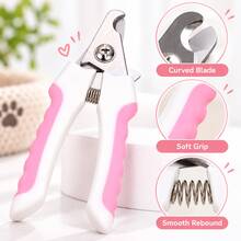 1pc Pet Nail Clipper, Suitable For Dogs And Cats, Stainless Steel Dog Nail Clipper, Cat Nail Clipper, Pet Grooming Nail Clipper And Trimmer, Comfortable Non-Slip Handle, Sharp Curved Blade, Suitable For Small, Medium, Large Pets, Home Grooming And Claw Care Tool - A - View 8
