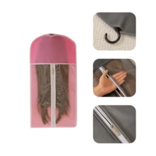 60 Cm Long Wig Storage Bag With A Hook, Suitable For Hair Bundles, Hair Extensions, Ponytail Wigs, And Hair Transplant Extensions, Made Of Non-Woven Fabric With A Handle. - View 9