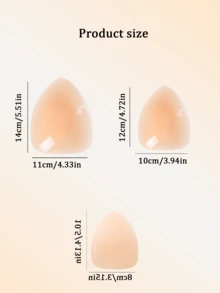 2pcs Triangle Teardrop Bra Pads - Invisible Bra Support Bars, Can Enhance Bust Curve, Soft And Comfortable, Suitable For Daily Wear, Travel, Party, Swimwear, Thin Edge Design, Applicable To Bras And Dresses. - Multi-color - View 8