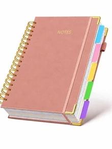 1pc A5 Double-Line Loose-Leaf Notebook, 300 Pages, 5 Divider Tabs & Writable Labels, PU Leather Hard Cover, 100gsm Bleed-Resistant Paper, With Pen Holder & Elastic Band, Suitable For Office, School, University, Meeting Notes, Daily Journal, Travel, Goal Tracking - Multicolor - View 11