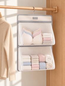 1pc Hanging Mesh Storage Bag, Multi-Functional Wall-Mounted Organizer, Suitable For Underwear, Socks, Toys, Toiletries And Accessories, Closet Essential, Autumn/Winter Seasonal Storage, Portable Multi-Purpose Storage Bag - Multicolor - View 11
