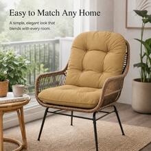 1PC - 4PCS Modern Square Chair Cushion – Decorative & Soft Seat Pad For Dining, Office, And Home Furniture Decor - Yellow - View 3