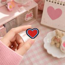 8Pcs Cute Heart Iron On Embroidered Patches - Multicolor - View 5
