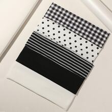 5PCS Vintage Polka Dot & Striped Print Women's Headbands, Suitable For Daily Commute, Sports And Fitness Use - 5PCS Multicolor - View 6