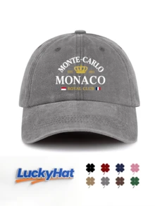 經典復古 Y2K 水洗「MONTE-CARLO」原創棒球帽卡車帽，男女通用帽子，適合四季春夏秋冬，情人節、單身派對、父親節、母親節、教師節、開學季、萬聖節、新娘、學生、老師的完美禮物 - 均碼 - 查看 13